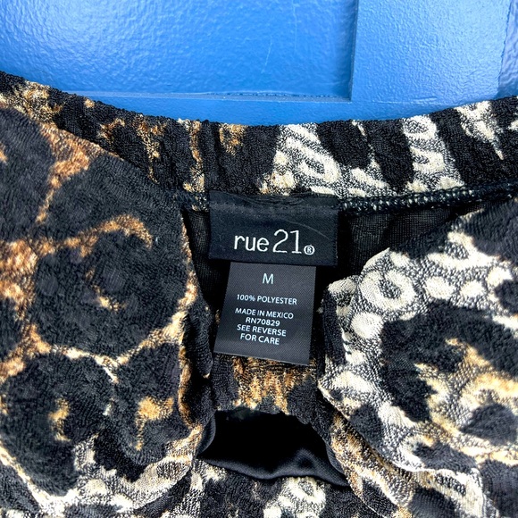 Strapless leopard print and black chiffon Rue21 Dress size Med - Picture 4 of 4